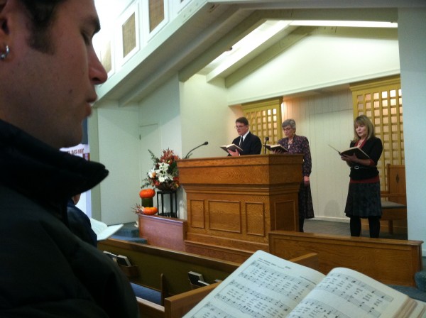 Singing in church